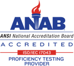 ANAB ISO/IEC 17043 accreditation logo